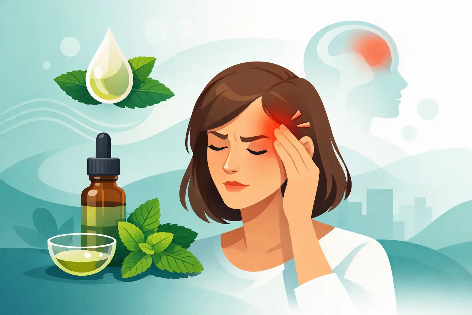 Using peppermint oil for headaches